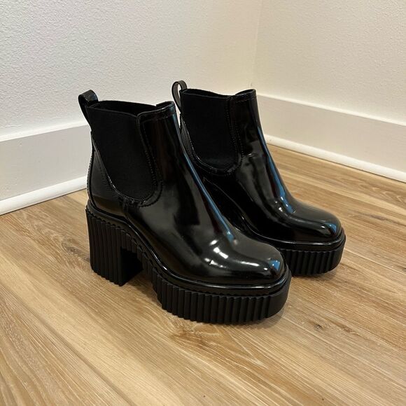 GIANNI BINI Black Platform Booties Size 6.5 - Picture 10 of 12